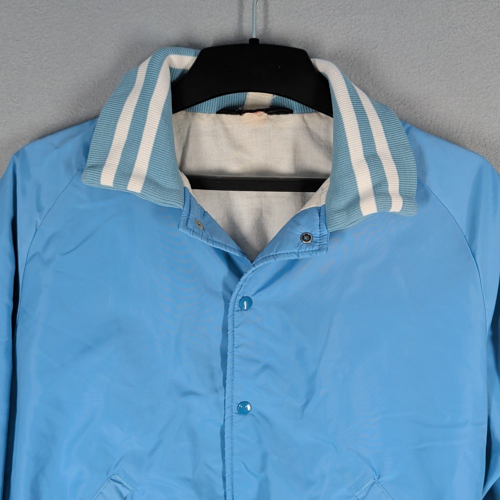 Vintage Pla-Jac Dunbrooke Varsity Jacket Mens XL Blue Made in USA - Picture 4 of 11